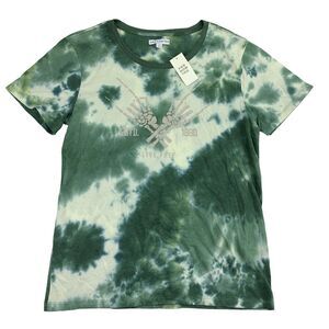 And Now This Mens Live Free Graphic Tie-Dye Short Sleeve T-Shirt Green XL
